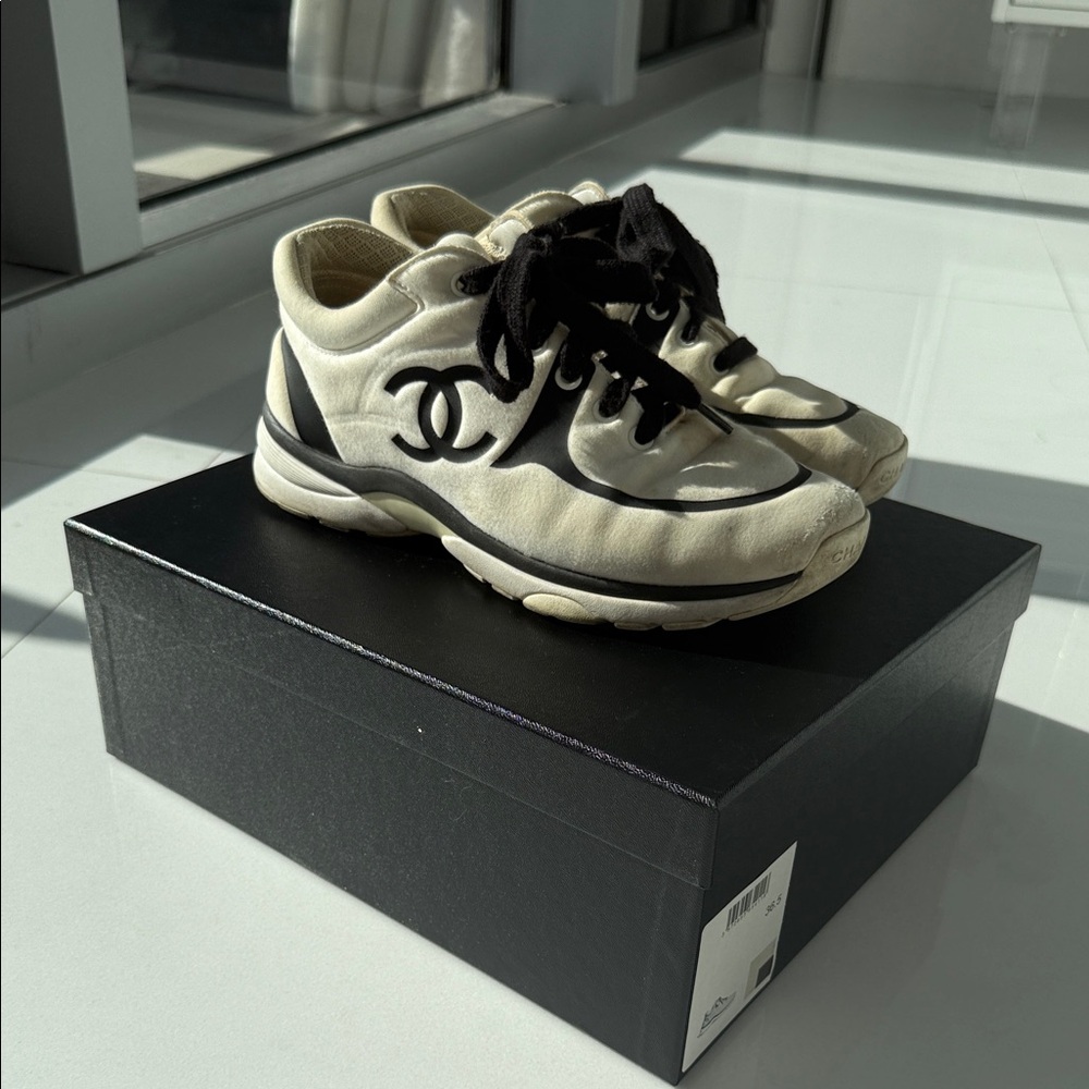 CHANEL Monochrome Athletic Shoes